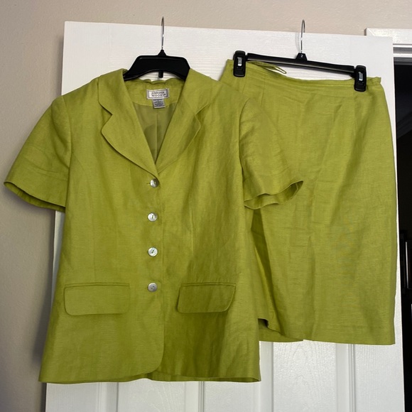 Jennifer Moore linen two piece suit size 8 - Picture 1 of 4